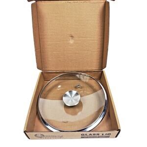 Victoria Round 8-Inch Glass Lid for Cast Iron Skillet or Pan w Stainless Knob